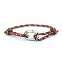 简约男士绳手链手工制作滑动可调节3毫米细绳手链LGBT手链休闲配饰露营