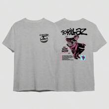 Damon Jamie Remi Rock Band  Basic Unisex T-Shirt - Xám - Xem 3