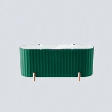 Organizador de herramientas de maquillaje, dispensador de clips de plástico para bastoncillos, clip transparente para bolas y bastoncillos de algodón, frasco de baño de 3 compartimentos, bastoncillos de algodón, bolas de algodón, organizador multiusos de cajones para almohadillas de algodón