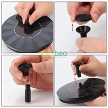 EESBAO 1.4W Solar Fountain Bird Bath Courtyard Power Fountain Garden Decoration Floating Garden Waterfall Fountain Pump - Black - View 9