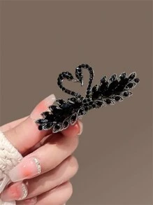 1 peça de grampo de cabelo com design de cisne estilo coreano, grampo de mola em liga de zinco, elegante e moderno, acessório de cabelo versátil adequado para pessoas de 14 a 35 anos, uso diário, festa, essencial, grampo de garra plano, grampos de garra, grampos para cabelo, deslizador de cabelo, garras de cabelo