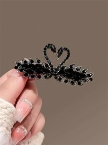 1 peça de grampo de cabelo com design de cisne estilo coreano, grampo de mola em liga de zinco, elegante e moderno, acessório de cabelo versátil adequado para pessoas de 14 a 35 anos, uso diário, festa, essencial, grampo de garra plano, grampos de garra, grampos para cabelo, deslizador de cabelo, garras de cabelo