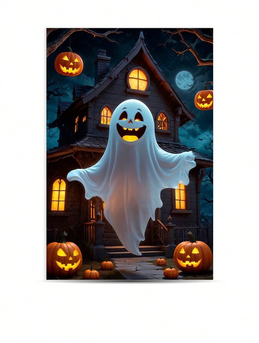 Sublimated Rectangular Panel Cover Birthday Decoration Various Themes Children's Halloween Party Pumpkins, Scary Ghosts Horror Attractions - Tấm hình chữ nhật 2247 - Xem 1
