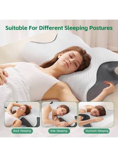 YUNDISSI Memory Foam Neck Pillow, Count Zachte Com Tafel Support Rest Cushion Sleeping, Sleeping Kussen view 5