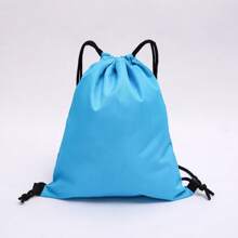 Lote de 10 mochilas de cuerda personalizables y bolsos de tela, con estilo deportivo minimalista y estampado de balón de fútbol, tela oxford impermeable, para personalizar con logotipo privado para deportes al aire libre y viajes