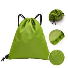 Lote de 10 mochilas de cuerda personalizables y bolsos de tela, con estilo deportivo minimalista y estampado de balón de fútbol, tela oxford impermeable, para personalizar con logotipo privado para deportes al aire libre y viajes