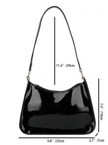 1 chiếc túi đeo vai dưới cánh tay họa tiết hoa nổi sang trọng thời trang dành cho nữ - màu đen - Xem 2