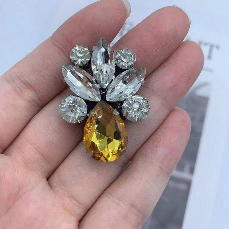 1-20 件/套手工自粘钻石水钻多色水滴玻璃装饰，适用于鞋子、服装、包包、配饰、发夹、无纺布服装配饰，品质优雅，工艺精湛 - 彩色 - 查看 49