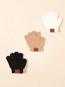 Bộ 3 mũ len và găng tay biểu tượng ô tô Unisex cho trẻ mới biết đi (3 mũ + 3 đôi găng tay), mùa thu/đông - Nhiều màu - Xem 3