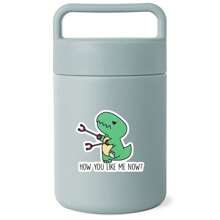 1 Pc Cute Dinosaur Do You Like Me Now Polyvinyl Chloride Waterproof Stickers Stickers For Laptops, Mugs, Cars, Cell Phones, Helmets, Windows, Walls, Good Looking And Funny, Stick Them Wherever You Want! Back To School