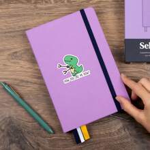 1 Pc Cute Dinosaur Do You Like Me Now Polyvinyl Chloride Waterproof Stickers Stickers For Laptops, Mugs, Cars, Cell Phones, Helmets, Windows, Walls, Good Looking And Funny, Stick Them Wherever You Want! Back To School