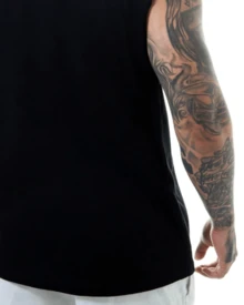 Men's Cotton Streetwear Tank Top Workout Sports Gym Summer Heat Comfortable Loose Blouse - 黑色 - 查看 3