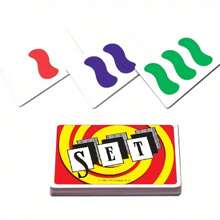 欢乐刺激的视觉感知纸牌游戏，家庭聚会桌面纸牌游戏，圣诞节， - 黃色 - 查看 4