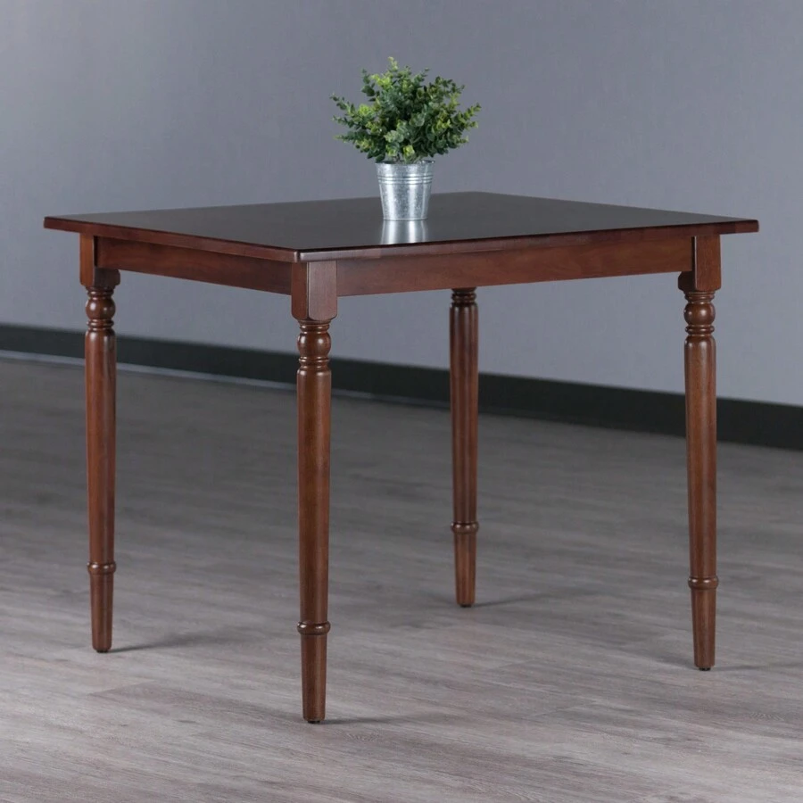 Farmhouse Style Square Dining Table Solid Wood With Elegant Turned
