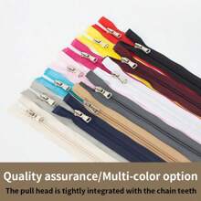 5pcs Size 5 Nylon Open-End Zippers, Multiple Colors & Sizes Available, Single-Slide Zippers Suitable For Clothing, Sportswear, Jackets