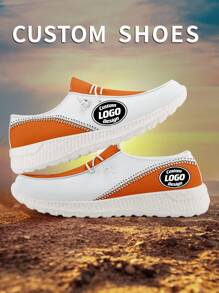 1 Pair Denver Baseball Name Custom Loafer Shoes, Personalized Name Loafer Shoes, Custom Name Thick Sole Loafers Of E-TPU - White - View 5