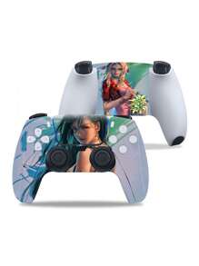 1 pieza Película protectora de PVC antiarañazos compatible con el control inalámbrico, accesorios con temática de juego 3A, adhesivos antiarañazos delanteros y traseros con acabado opaco resistente al desgaste - controlador de ps5 pegatinas - Ver 13