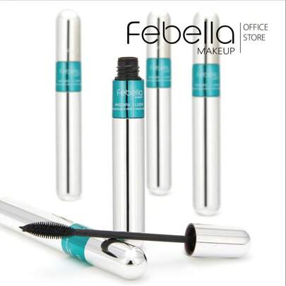 Máscara P/ Cílios Rímel prova d' água 2 Em 1 Volume Extra febella