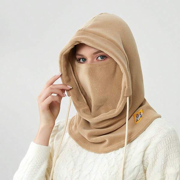 1 peça, quente e à prova de frio, versátil, quatro em um, capuz de inverno antifrio e chapéu à prova de vento para homens e mulheres, máscara de ciclismo ao ar livre, protetor de pescoço, chapéu de proteção facial de veludo integrado