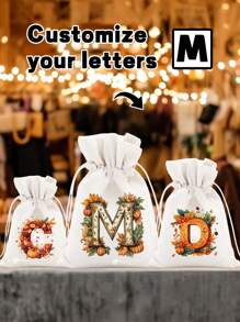 1 Túi vải canvas in chữ theo chủ đề Lễ Tạ ơn tùy chỉnh, Túi rút chữ nhiều màu, Túi vải canvas nhỏ, vừa và lớn tùy chỉnh, Bao bì trang sức, Túi đựng phụ kiện, Túi đựng quà cưới, Hộp đựng mỹ phẩm, Túi tote sang trọng, Lựa chọn hoàn hảo cho tiệc sinh nhật và quà tặng du lịch, Quà tặng Lễ Tạ ơn - nhiều màu - Xem 1