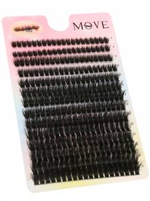 280pcs 80D&60D Mix Cluster Eyelash, 0.07mm Thickness, D Curl, 8mm-16mm Mix Length, Natural Style Russian Flat Dense Fluffy Handmade Mink Eyelash Cluster For Halloween Theatrical Makeup, Festival Makeup, Christmas Makeup, Beginner Essential Lash Clusters,Eye Lash Clusters,Individual Eyelashes,Lashes,Fake Lashes - DD - View 10