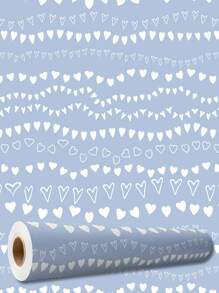 5 Meter Roll Self-Adhesive Wallpaper Hearts In A Row Washable Bedroom Living Room Kitchen Bathroom - 型號01 - 查看 4