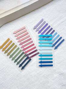 200 Pieces/Card PET Arrow-Shaped Sticky Notes, Translucent Color Highlight Index Labels, Waterproof Mini Bookmark Strip Sticky Notes, Suitable For Home And Office Use Back To School
