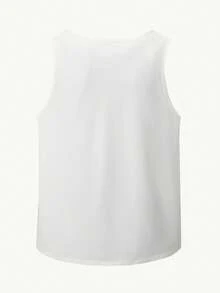 Men's Summer Tank Top With Duck Print And Round Neck. - trắng - Xem 2