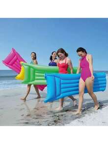 Inflatable Pool Float Mattress Beach Tanning Mat 1.83m X 69cm - 玫瑰紅 - 查看 2
