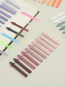 200 Pieces/Card PET Arrow-Shaped Sticky Notes, Translucent Color Highlight Index Labels, Waterproof Mini Bookmark Strip Sticky Notes, Suitable For Home And Office Use Back To School