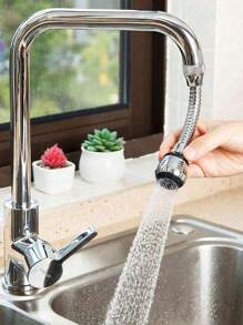 1 pieza, Extensor de grifo de alta presión, 2 modos 360 giratorio, accesorio de cocina, accesorio de ahorro de agua para baño y cocina, suministros, decoración de baño en el hogar, vuelta al cole en verano