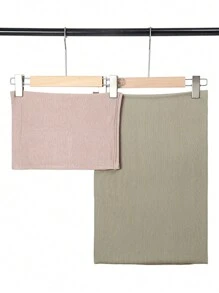 2pcs Women's Viscose Hijab Scarf Set, Wide Hem Solid Color Base Cap, Fashion Breathable Long Scarf, Elegant Comfortable Jersey Hijabs, Suitable For Daily Headscarf Abaya Accessories Women Veil