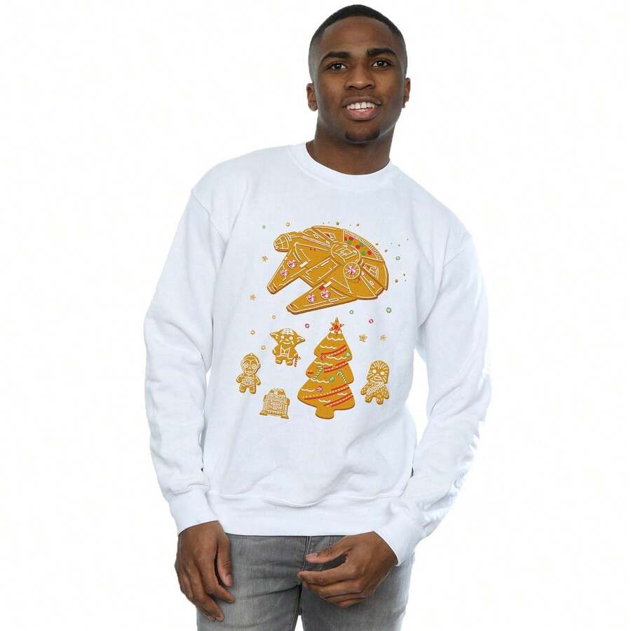 Star Wars Mens Gingerbread Rebels Sweatshirt (White) - White - View 1