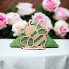 Servilletero Abeja Fiesta MDF 10 Piezas - Marrón - Ver 3