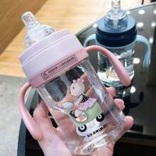 240ml Anti-Leak Baby Bottle Cup With Straw And Spout For Baby Learning Children's Water Bottle - 藍色2個噴嘴240ml - 查看 6