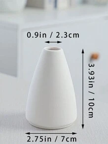 1 Piece Simple White Ceramic Vase Diy Painted Graffiti Vase For Parent Child Children Small Vase With Dried Flower Decorations Ceramic Crafts Rama Decoration Rama Home Decor Room Decor Flower Vase Glass Vase - Multicolor - View 10