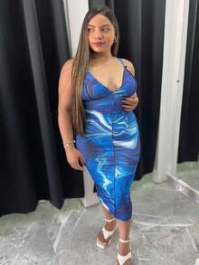 Blended Midi Dress Of The Moment - 藍白色 - 查看 2