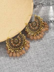 2 chiếc bông tai hạt tua rua phong cách Bohemian, hoa tai cổ điển độc đáo cá nhân hóa cho phụ nữ đeo hàng ngày - Nhiều màu - Xem 14