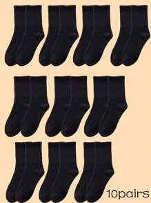 20 Pairs Plus Size Unisex Thin Breathable Antibacterial Odor-Resistant Crew Socks, Suitable For All Seasons