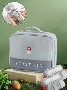 1pc Portable Weekly Medicine Organizer, Multilayer Travel Pill Box, Waterproof Vitamin Supplement Storage Container, Pocket-Sized Medication Case For Everyday Use And Travel