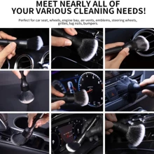 1 套汽车美容刷套装，多用途汽车美容刷，野猪毛美容刷，汽车清洁工具，用于清洁仪表板、通风口、汽车内饰、车轮和徽章 - 汽車美容刷套裝 - 查看 7