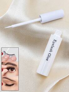 1支假睫毛胶水 6ml 超强定型持久透明胶水 专业无乳胶睫毛胶水 防水速干睫毛延长胶水 最佳白色条状假睫毛胶水 适合敏感眼部 睫毛胶水可用于假睫毛和假睫毛簇