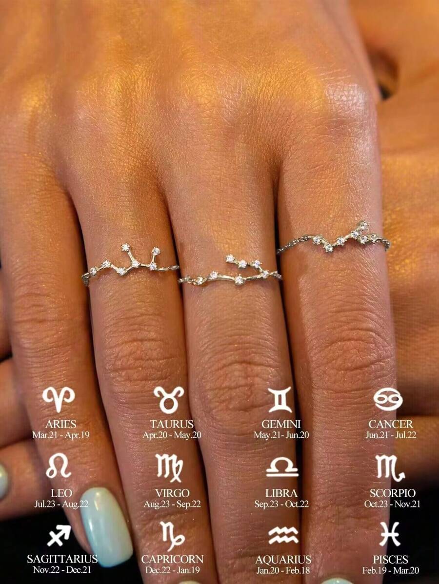 ESBERRY Women's Fashion Versatile Minimalist Zirconia Ring