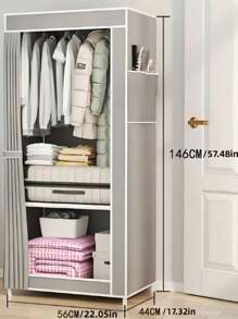 Armario portátil Tela Armario Armario Dormitorio Individual Simple - Multicolor - Ver 10