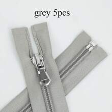 5pcs Size 5 Nylon Open-End Zippers, Multiple Colors & Sizes Available, Single-Slide Zippers Suitable For Clothing, Sportswear, Jackets