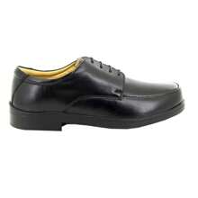 Roamers Mens Extra Wide Fitting Lace Tie Shoes - 80% Leather/10% PU/10% Textile - (DF638) - Black - View 2