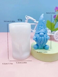 1 khuôn nến silicon hình ông già Noel, đá thơm trang trí nhà tự làm & phụ kiện trang trí - trắng - Xem 2