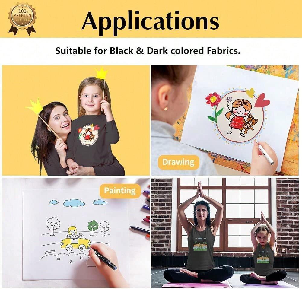 5 Sheets Of A4 Size IronOn Heat Transfer Paper For Light & Dark