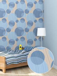 5 Meter Roll Self Adhesive Wallpaper Abstract Circles Blue Washable Bedroom Living Room Kitchen Bathroom - Mẫu 01 - Xem 2