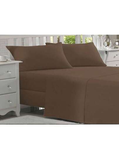 Kit Jogo de Lençol de Cama Solteiro 2 Peças Liso com Elástico Cores Diversas